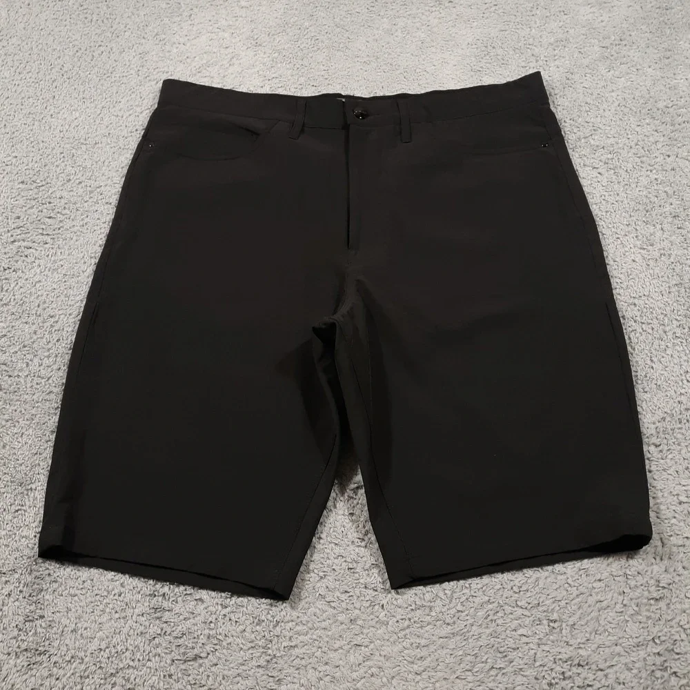 G-Mac Apparel Shorts Mens Size 36 x 10.5 Black Performance Flat Front Golf